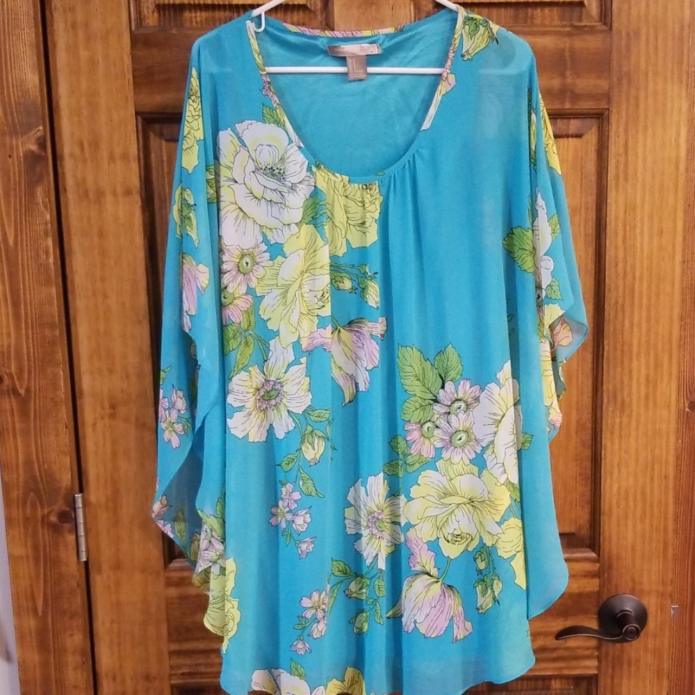 Flutter Sleeve, Floral Dress